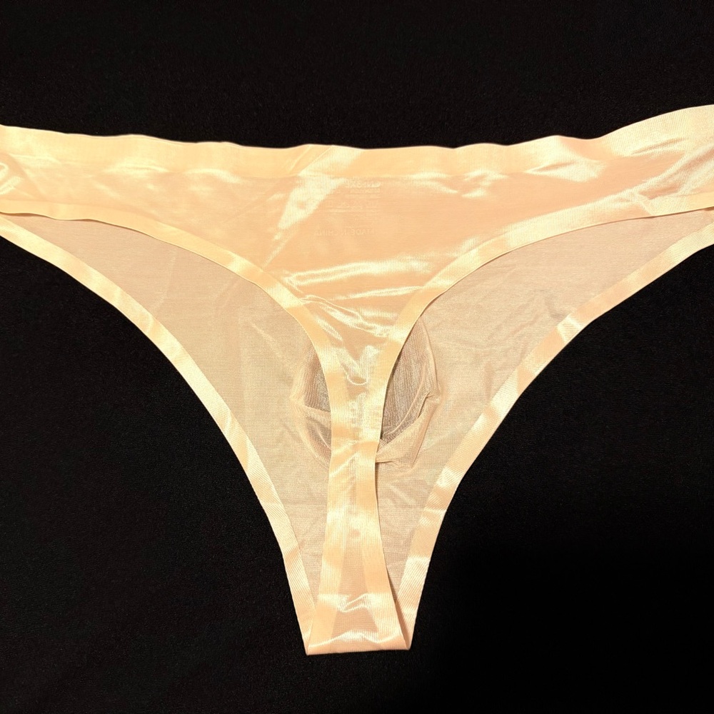 Silky Cream Thong Panties